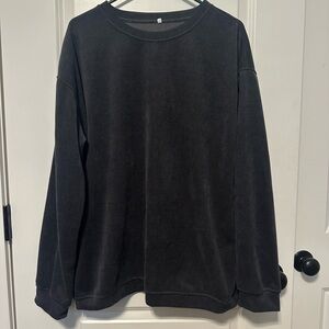 Black Corduroy Crewneck Sweatshirt Women’s XXL